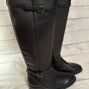Black Leather Riding Boots